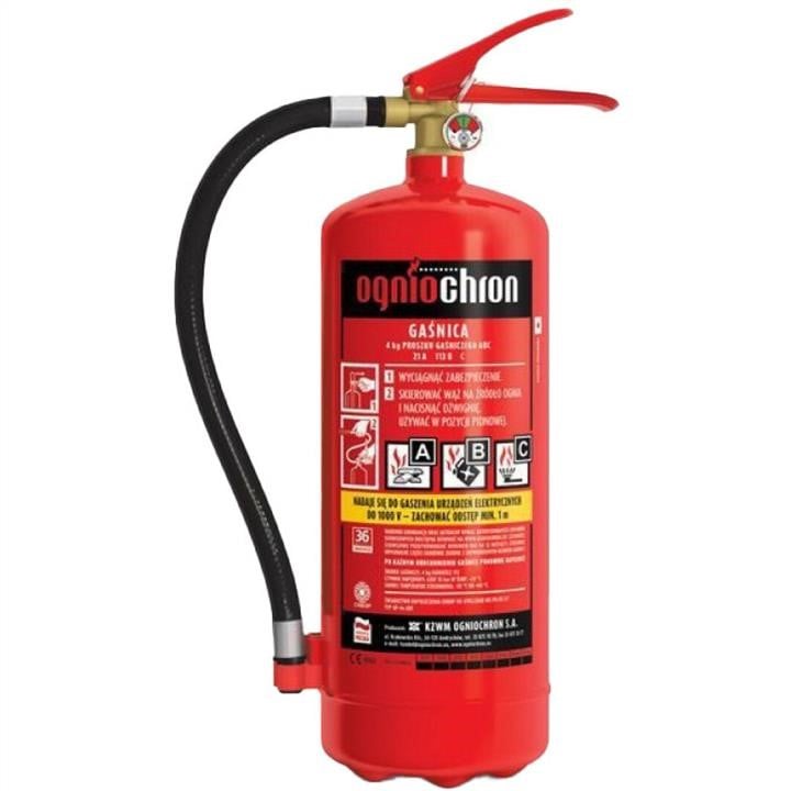 Ogniochron GP4-X ABC 4KG Powder fire extinguisher, 4 kg GP4XABC4KG: Buy near me in Poland at 2407.PL - Good price!