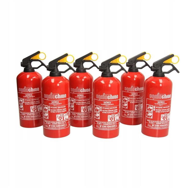 Ogniochron GP1Z BC 1KG 6SET Powder fire extinguisher, 1 kg, set of 6 pcs. GP1ZBC1KG6SET: Buy near me in Poland at 2407.PL - Good price!