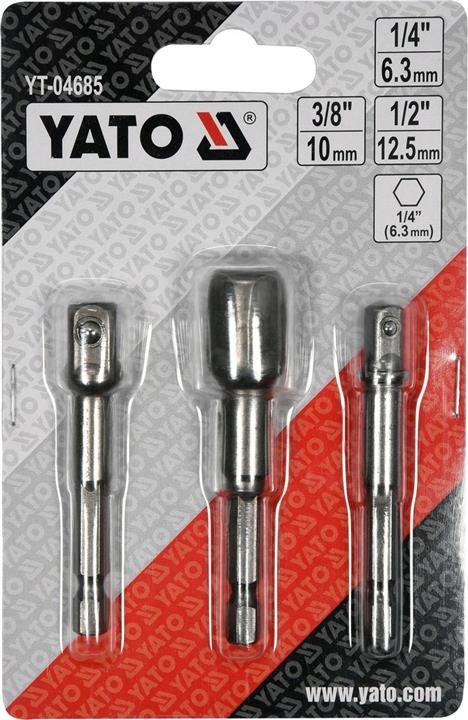 Yato YT-04685 Zestaw adapterów hex do nasadek-1/4", 3/8", 1/2" YT04685: Dobra cena w Polsce na 2407.PL - Kup Teraz!