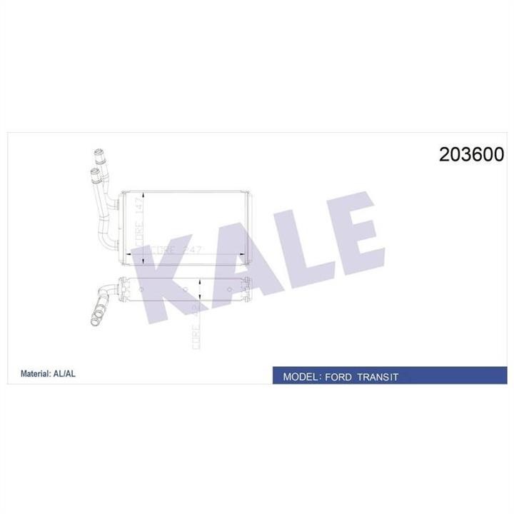 Kale Oto Radiator 203600 Heat exchanger, interior heating 203600: Buy near me in Poland at 2407.PL - Good price!