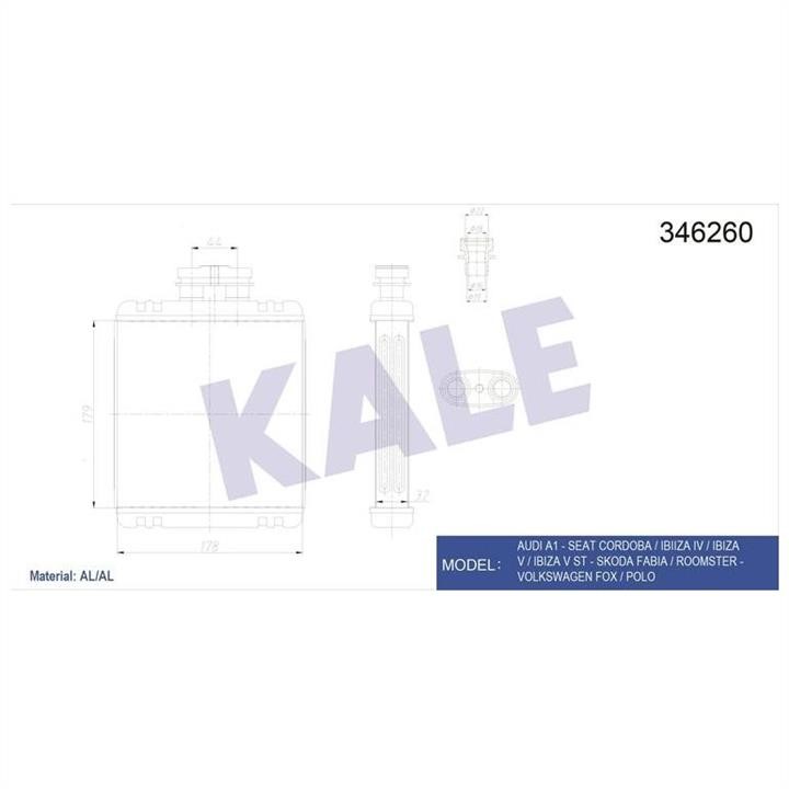 Kale Oto Radiator 346260 Heat exchanger, interior heating 346260: Buy near me in Poland at 2407.PL - Good price!
