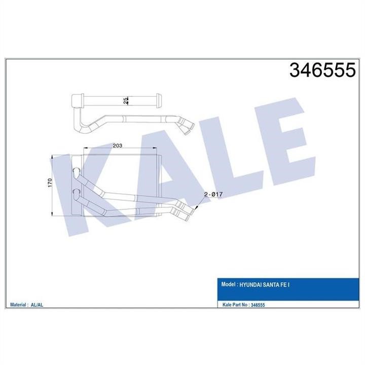 Kale Oto Radiator 346555 Радиатор отопителя салона 346555: Отличная цена - Купить в Польше на 2407.PL!