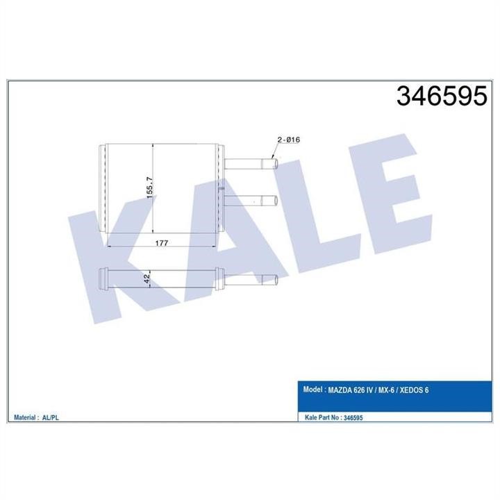 Kale Oto Radiator 346595 Heat exchanger, interior heating 346595: Buy near me in Poland at 2407.PL - Good price!