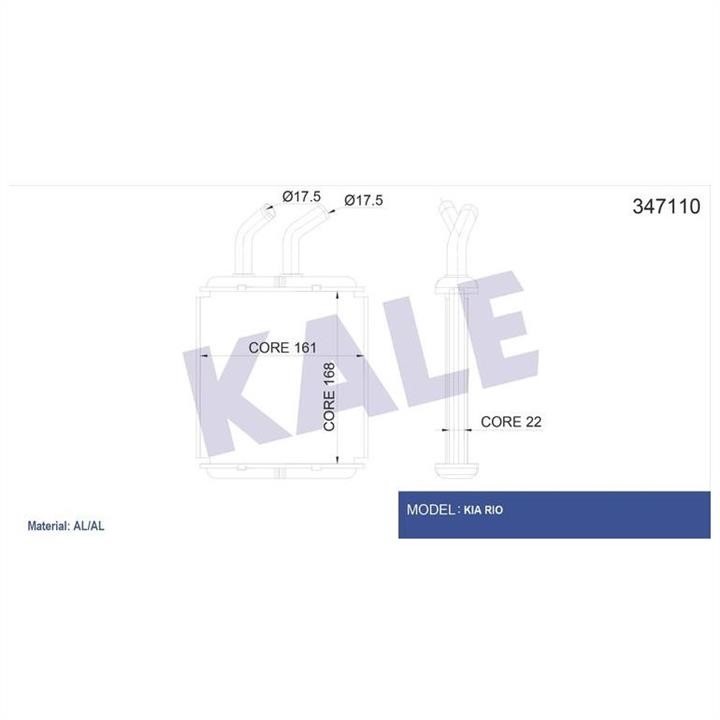 Kale Oto Radiator 347110 Heat exchanger, interior heating 347110: Buy near me in Poland at 2407.PL - Good price!