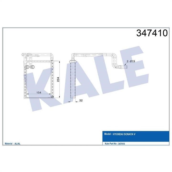 Kale Oto Radiator 347410 Heat exchanger, interior heating 347410: Buy near me in Poland at 2407.PL - Good price!