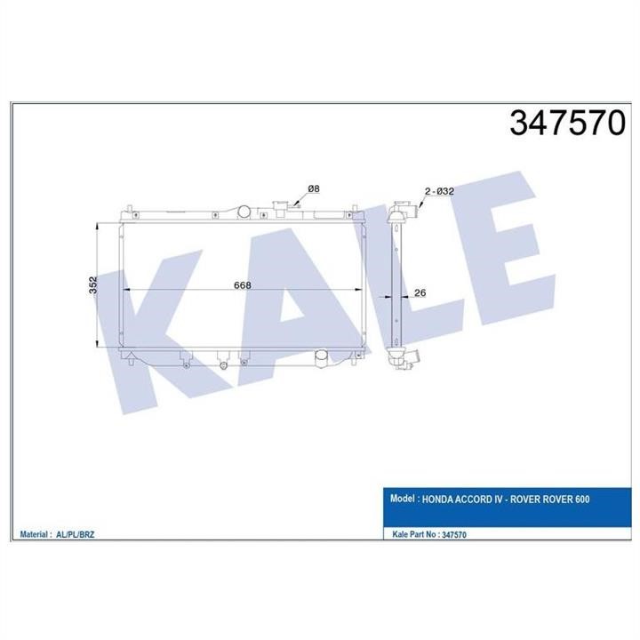 Kale Oto Radiator 347570 Радіатор кондиціонера (Конденсатор) 347570: Приваблива ціна - Купити у Польщі на 2407.PL!