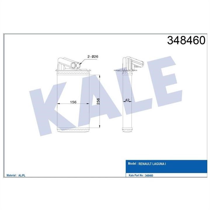 Kale Oto Radiator 348460 Радіатор опалювача салону 348460: Приваблива ціна - Купити у Польщі на 2407.PL!