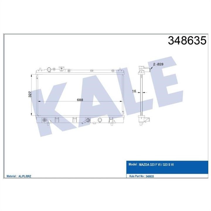 Kale Oto Radiator 348635 Радиатор кондиционера (Конденсатор) 348635: Отличная цена - Купить в Польше на 2407.PL!