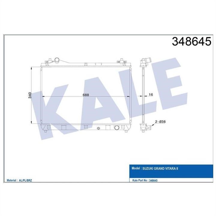 Kale Oto Radiator 348645 Cooler Module 348645: Buy near me in Poland at 2407.PL - Good price!