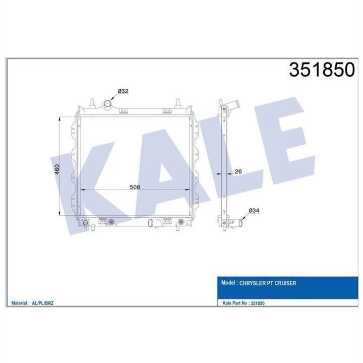 Kale Oto Radiator 351850 Радиатор кондиционера (Конденсатор) 351850: Отличная цена - Купить в Польше на 2407.PL!