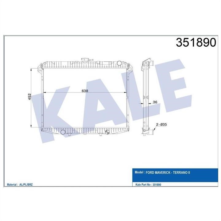 Kale Oto Radiator 351890 Радіатор кондиціонера (Конденсатор) 351890: Купити у Польщі - Добра ціна на 2407.PL!
