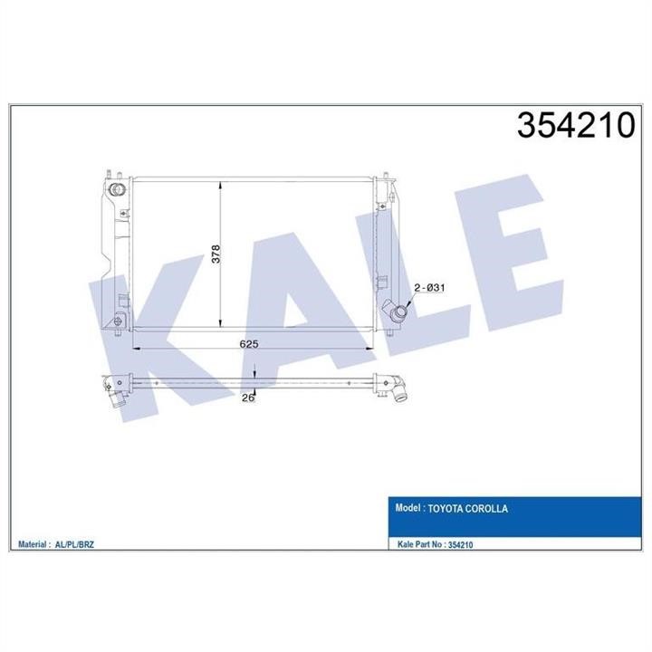 Kale Oto Radiator 354210 Радіатор кондиціонера (Конденсатор) 354210: Приваблива ціна - Купити у Польщі на 2407.PL!