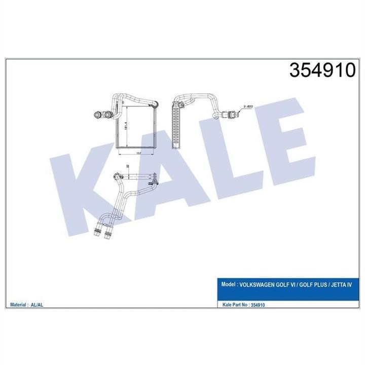 Kale Oto Radiator 354910 Heat exchanger, interior heating 354910: Buy near me in Poland at 2407.PL - Good price!