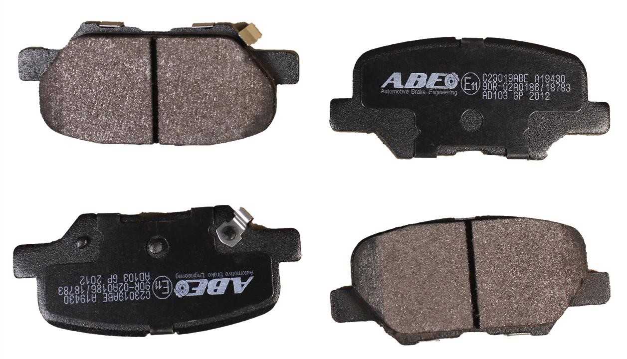 ABE C23019ABE Rear disc brake pads, set C23019ABE: Buy near me in Poland at 2407.PL - Good price!