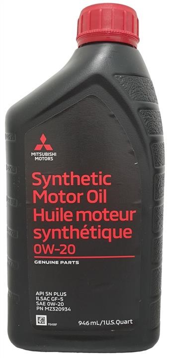 Mitsubishi MZ320934 Моторное масло Mitsubishi Synthetic motor oil 0W-20, 0,946л MZ320934: Отличная цена - Купить в Польше на 2407.PL!