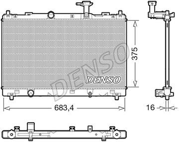 DENSO DRM47038 Chłodnica, układ chłodzenia silnika DRM47038: Dobra cena w Polsce na 2407.PL - Kup Teraz!