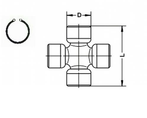 Krzyżak wału przegubowego GKN-Spidan U-040