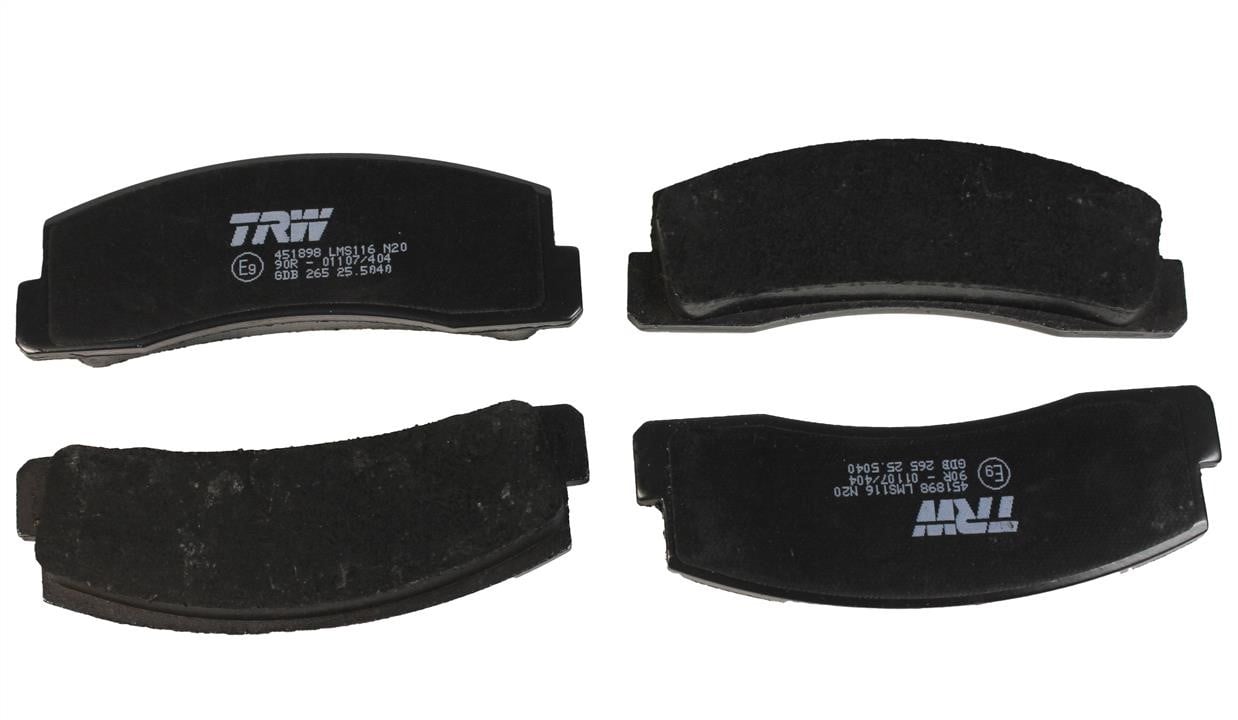 TRW GDB265 TRW COTEC disc brake pads, set GDB265: Buy near me at 2407.PL in Poland at an Affordable price!