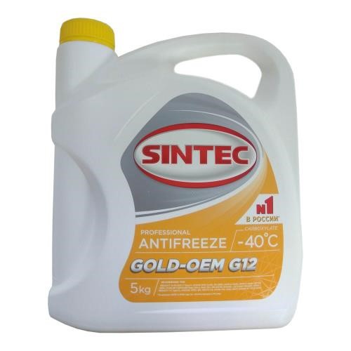 Sintec 800526 Płyn do chłodnic Sintec Antifreeze GOLD G12, żółty, 5 kg 800526: Dobra cena w Polsce na 2407.PL - Kup Teraz!