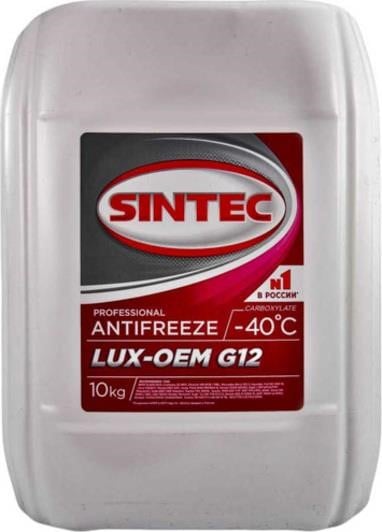 Sintec 756665 Antifreeze Sintec Antifreeze LUXE G12, red, 10 kg 756665: Buy near me in Poland at 2407.PL - Good price!