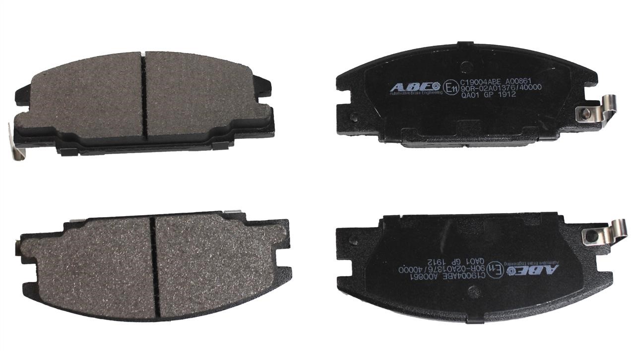 ABE C19004ABE Front disc brake pads, set C19004ABE: Buy near me in Poland at 2407.PL - Good price!