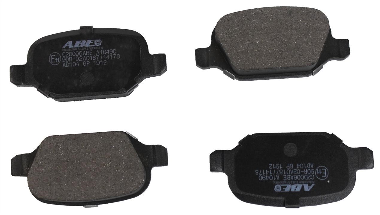 ABE C2D006ABE Rear disc brake pads, set C2D006ABE: Buy near me in Poland at 2407.PL - Good price!