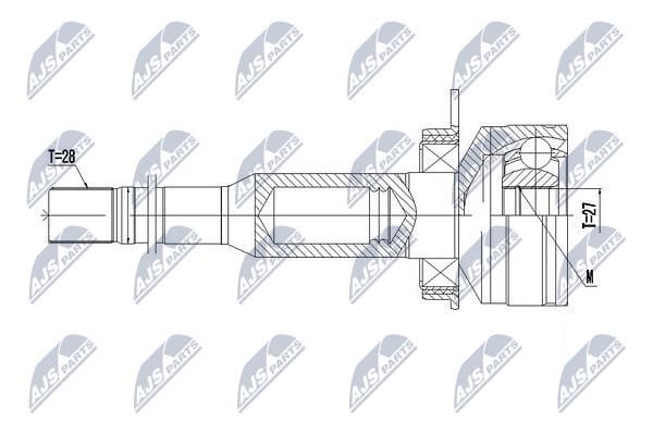 Шарнир равных угловых скоростей (ШРУС), внутренний NTY NPW-VV-100