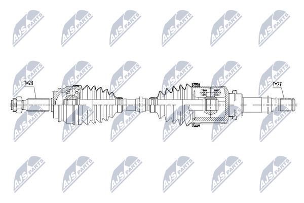 NTY NPW-CH-064 Drive shaft right NPWCH064: Buy near me in Poland at 2407.PL - Good price!