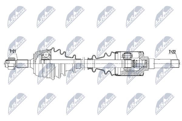 NTY NPW-CT-067 Drive shaft right NPWCT067: Buy near me in Poland at 2407.PL - Good price!