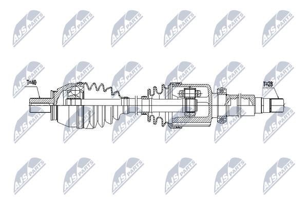 NTY NPW-FR-086 Drive shaft right NPWFR086: Buy near me in Poland at 2407.PL - Good price!