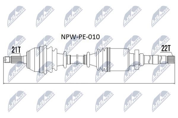 NTY NPW-PE-010 Вал приводной NPWPE010: Отличная цена - Купить в Польше на 2407.PL!