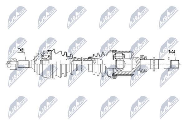 NTY NPW-PE-047 Drive shaft right NPWPE047: Buy near me in Poland at 2407.PL - Good price!