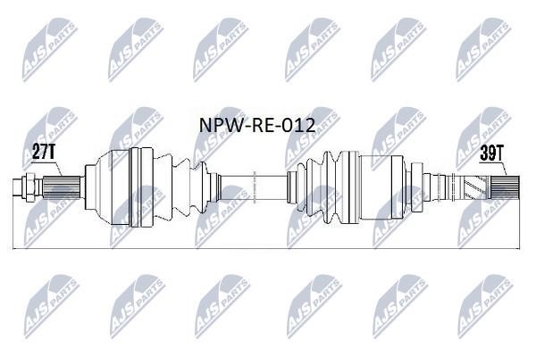 NTY NPW-RE-012 Wał napędowy prawy NPWRE012: Dobra cena w Polsce na 2407.PL - Kup Teraz!