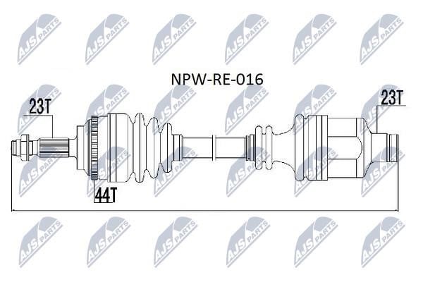 NTY NPW-RE-016 Drive shaft right NPWRE016: Buy near me in Poland at 2407.PL - Good price!