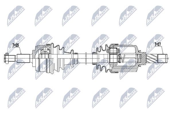 NTY NPW-RE-066 Drive shaft left NPWRE066: Buy near me in Poland at 2407.PL - Good price!