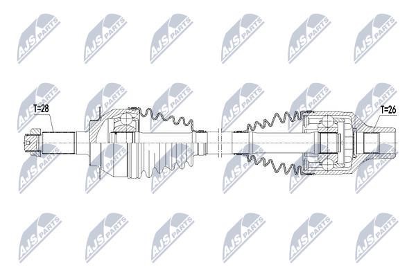 NTY NPW-SU-017 Drive shaft right NPWSU017: Buy near me in Poland at 2407.PL - Good price!
