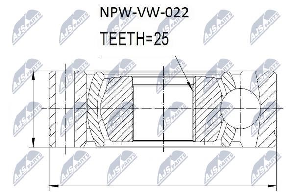 NTY NPW-VW-022 Przegub homokinetyczny NPWVW022: Dobra cena w Polsce na 2407.PL - Kup Teraz!