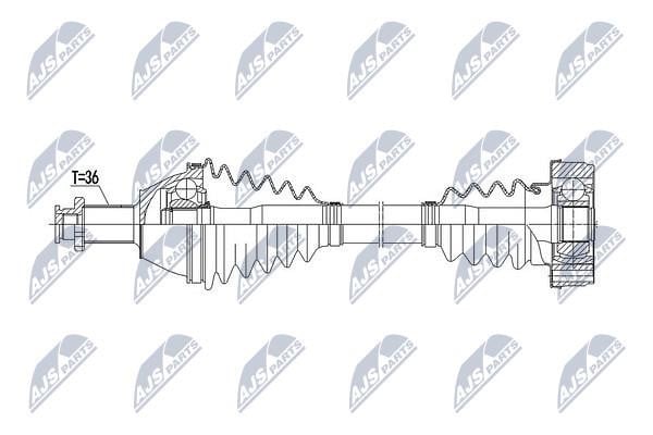 NTY NPW-VW-069 Drive shaft left NPWVW069: Buy near me in Poland at 2407.PL - Good price!