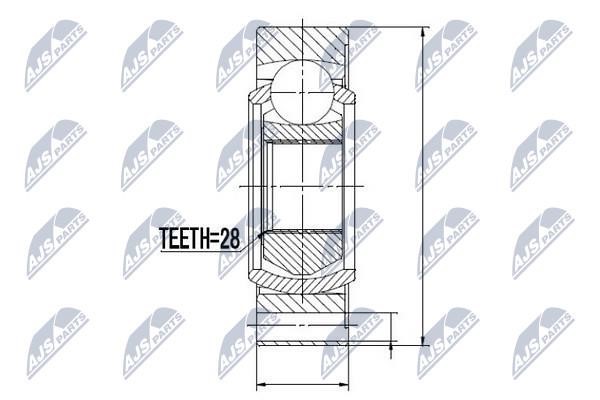 NTY NPZ-PL-016 Constant velocity joint (CV joint), outer, set NPZPL016: Buy near me in Poland at 2407.PL - Good price!