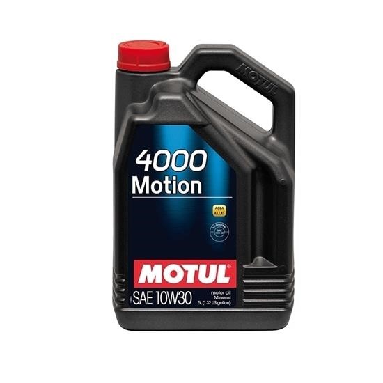Motul 100334 Engine oil Motul 4000 Motion 10W-30, 5L 100334: Buy near me in Poland at 2407.PL - Good price!