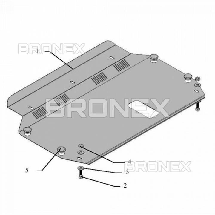 Bronex 101.0061.00.H Engine protection Bronex standard 101.0061.00.H for Hyundai Accent 3 (radiator, gear box) 101006100H: Buy near me in Poland at 2407.PL - Good price!