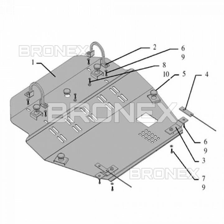 Bronex 101.0075.00 Engine protection Bronex standard 101.0075.00 for Acura RL (radiator, gear box) 101007500: Buy near me at 2407.PL in Poland at an Affordable price!