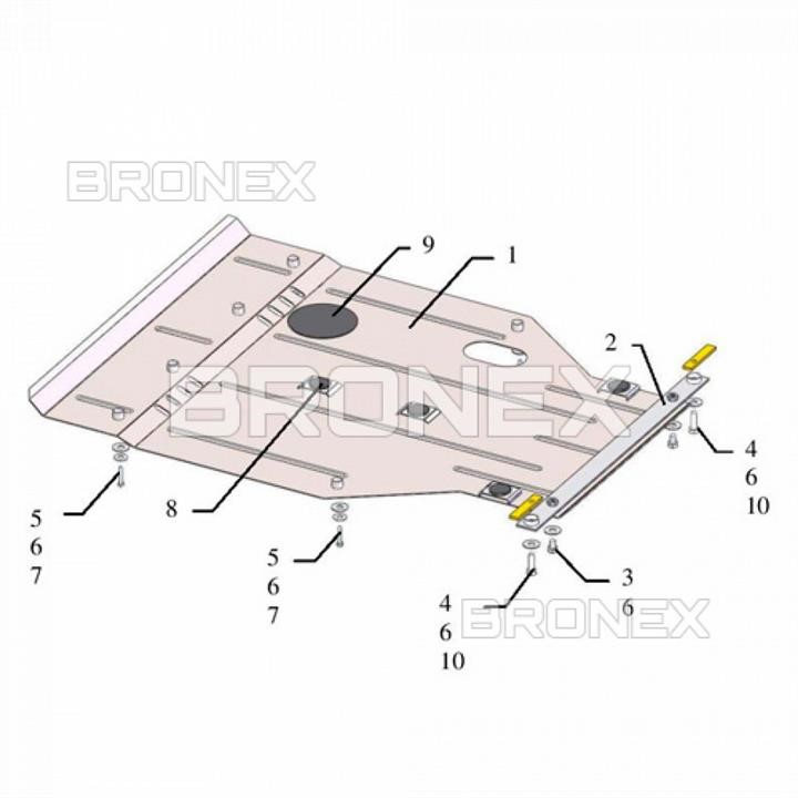 Bronex 101.0192.00 Захист двигуна Bronex стандартна 101.0192.00 для Suzuki SX-4 Classic (радіатор, КПП) 101019200: Купити у Польщі - Добра ціна на 2407.PL!