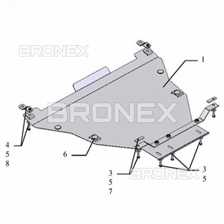 Bronex 101.0200.00 Engine protection Bronex standard 101.0200.00 for Acura TLX (radiator, gear box) 101020000: Buy near me in Poland at 2407.PL - Good price!