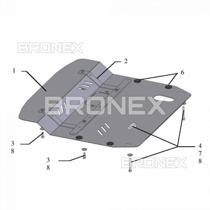 Bronex 101.0228.00 Захист двигуна Bronex стандартна 101.0228.00 для Kia Magentis II (радіатор, КПП) 101022800: Приваблива ціна - Купити у Польщі на 2407.PL!