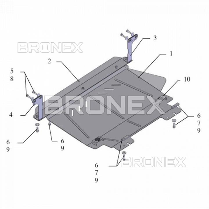 Bronex 101.0239.00 Захист двигуна Bronex стандартна 101.0239.00 для Mazda 2 II (радіатор, КПП) 101023900: Приваблива ціна - Купити у Польщі на 2407.PL!