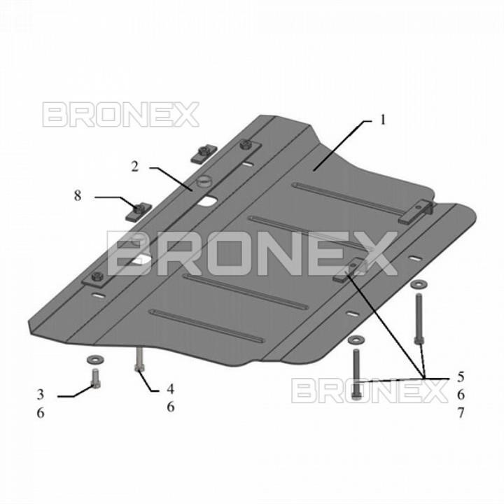 Bronex 101.0247.00 Engine protection Bronex standard 101.0247.00 for Hyundai Genesis 101024700: Buy near me at 2407.PL in Poland at an Affordable price!