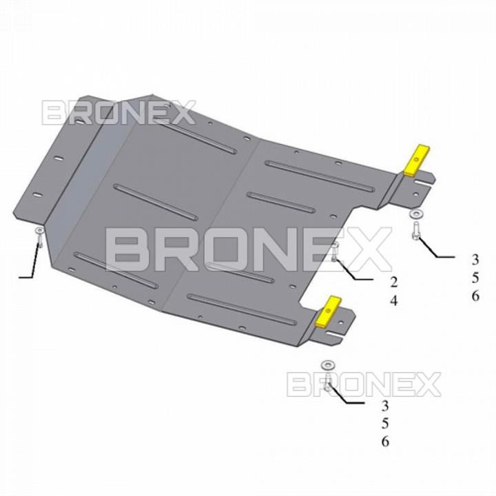 Bronex 101.0252.00 Захист двигуна Bronex стандартна 101.0252.00 для Lancia Delta (радіатор, КПП) 101025200: Приваблива ціна - Купити у Польщі на 2407.PL!