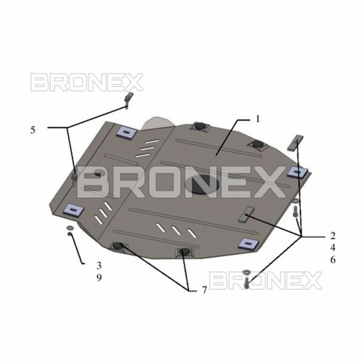Bronex 101.0262.00 Engine protection Bronex standard 101.0262.00 for Volvo V70/XC70 (radiator, gear box) 101026200: Buy near me in Poland at 2407.PL - Good price!