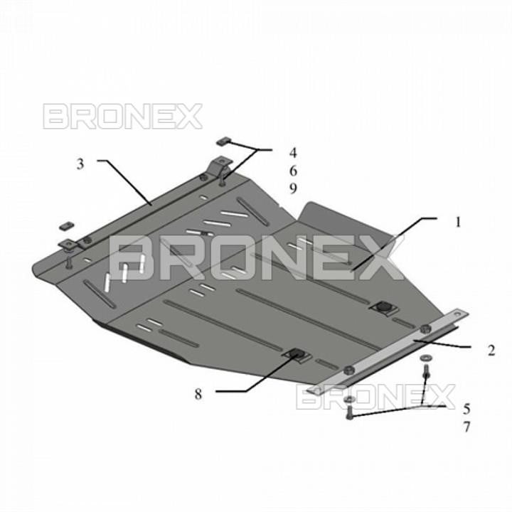 Bronex 101.0294.00 Защита двигателя Bronex стандартная 101.0294.00 для Geely MK (радиатор, КПП) 101029400: Отличная цена - Купить в Польше на 2407.PL!
